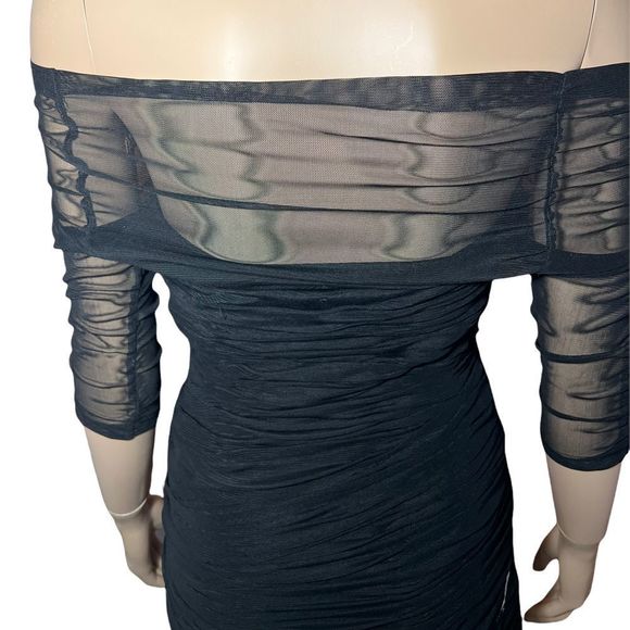 Foley + Corinna black Tulle Dress fitted - Picture 8 of 12